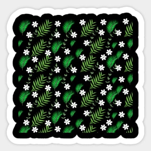 green leaf pattern Sticker